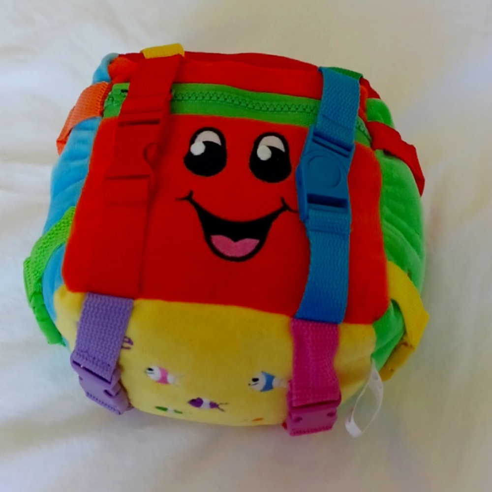 Buckle Toys Learning Bingo Cube: Buckles,  Zipper & Embroidered Numbers & Shapes
